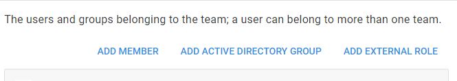 The member buttons available on the Team page